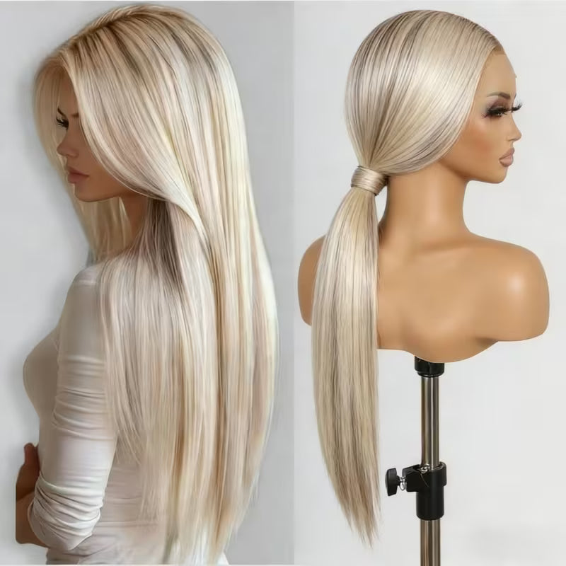 Highlight Lace Front Wig Long Straight