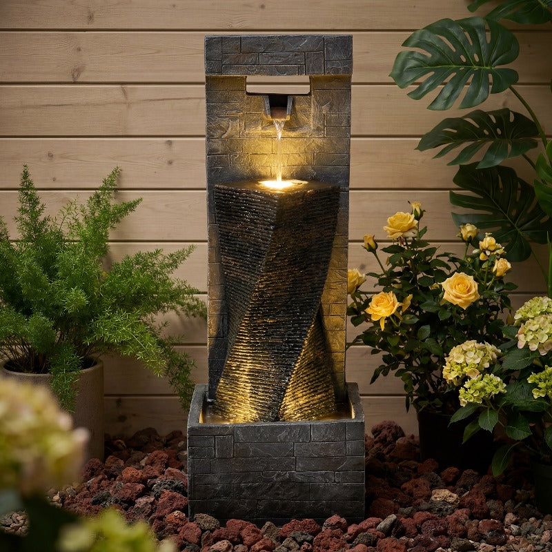 Outdoor Cascading Water Fountain