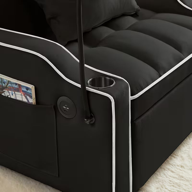 Sofa Bed Loveseat 3-in-1 Sleeper Sofa with Pull Out Bed