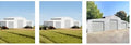 25x33ft Double Garage Metal Shed