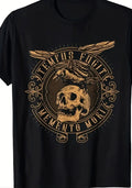 Men's Tempus Fugit Memento Mori Skull Gothic T-Shirt – Black