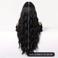 32 Inch Black Synthetic Wig Deep Curly Waves