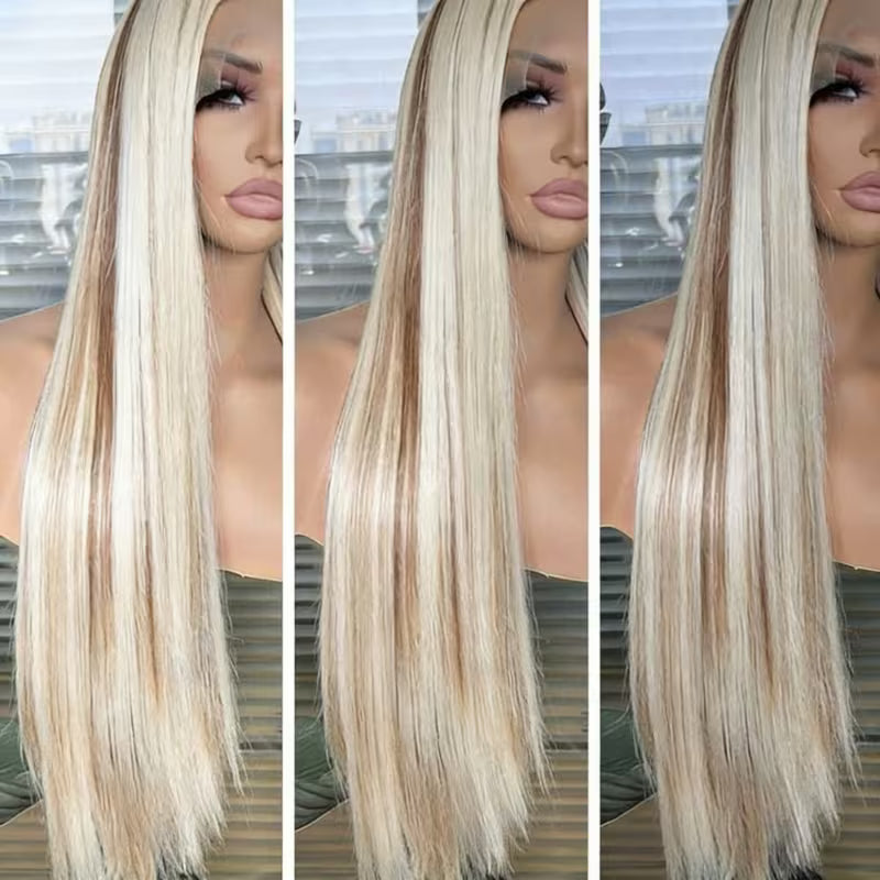Highlight Lace Front Wig Long Straight