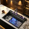 Multifunctional Stainless Steel Kitchen Sink Set - Black