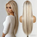 Highlight Lace Front Wig Long Straight
